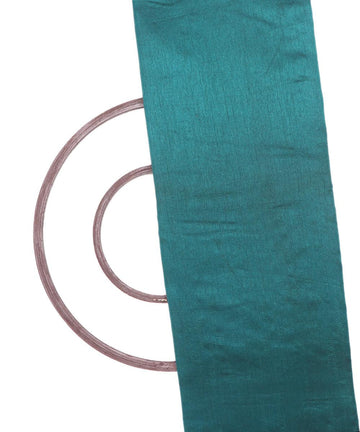 Blue Black Two Tone Colour Plain Dupion Silk Fabric